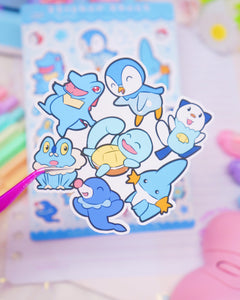 Water Type Sticker Sheet