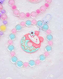 Kawaii Donuts Bead Keychain