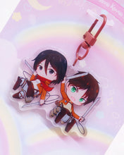 Load image into Gallery viewer, Eren Mikasa Acrylic Keychain