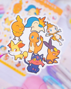 Fire Type Sticker Sheet