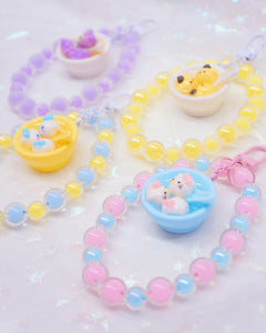 Kawaii Dumplings Bead Keychain