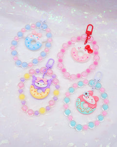 Kawaii Donuts Bead Keychain