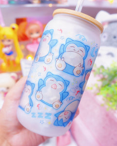 Snorlax Glasscan Cup 16oz [Made to Order]