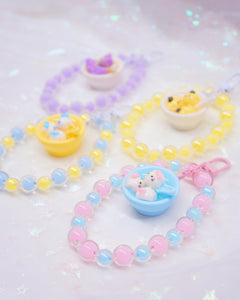 Kawaii Dumplings Bead Keychain