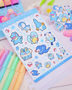 Water Type Sticker Sheet