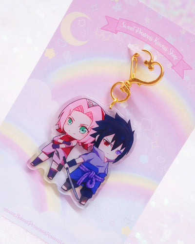 Sasuke Sakura Acrylic Keychain