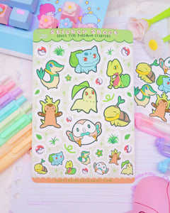 Grass Type Sticker Sheet