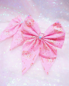 Kitty Bow Hair Clip