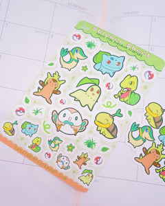 Grass Type Sticker Sheet