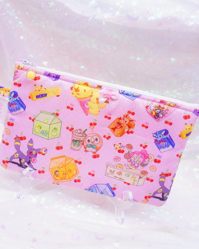 Sweet Game Theme Flat Pouch Bag