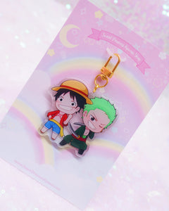 Luffy Zoro Acrylic Keychain