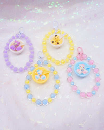 Kawaii Dumplings Bead Keychain