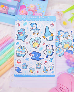 Water Type Sticker Sheet