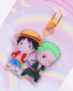 Luffy Zoro Acrylic Keychain