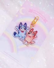 Load image into Gallery viewer, Blue Siblings Acrylic Keychain