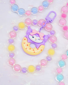 Kawaii Donuts Bead Keychain